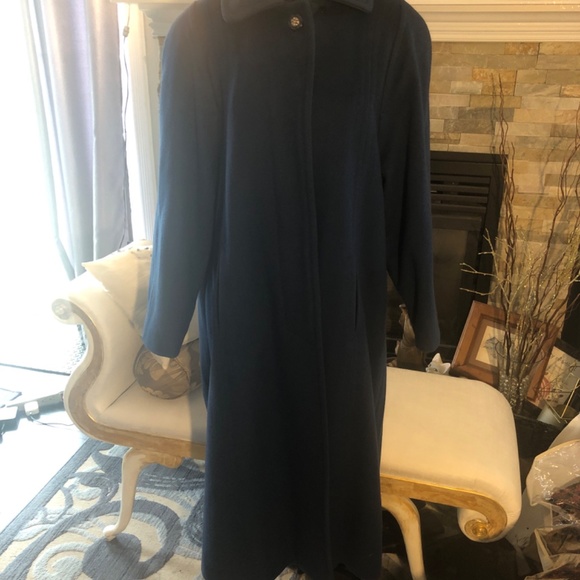D’ALLAIRD’S Vintage Granny Cottagecore Blue Wool Coat - Picture 2 of 7